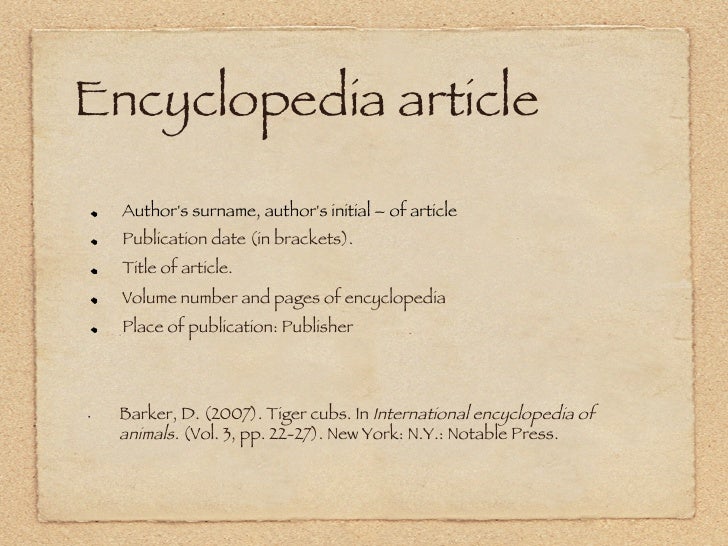 how to cite an encyclopedia chicago